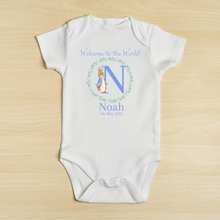 Load image into Gallery viewer, Blue Rabbit Baby Vest - Personalised