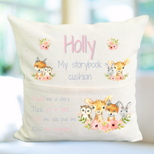 Load image into Gallery viewer, Woodland Animal Storybook Cushion