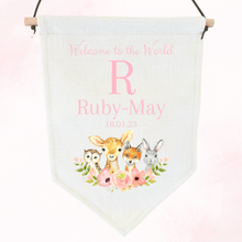Load image into Gallery viewer, Woodland Animal Pennant - Personalised