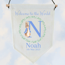 Load image into Gallery viewer, Blue Rabbit Pennant - Personalised