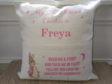 Load image into Gallery viewer, Pink Rabbit Storybook Cushion