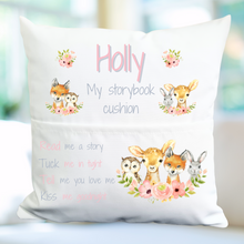 Load image into Gallery viewer, Woodland Animal Storybook Cushion
