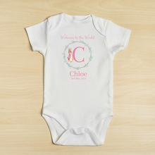 Load image into Gallery viewer, Pink Rabbit Baby Vest - Personalised
