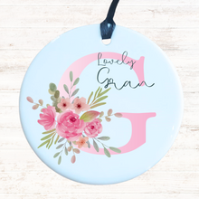 Load image into Gallery viewer, 'Lovely' Floral Pink Initial Ceramic Keepsake