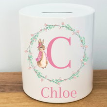Load image into Gallery viewer, Pink Rabbit Money Bank - Personalised