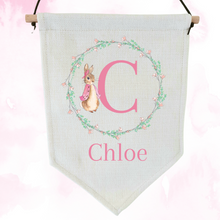 Load image into Gallery viewer, Pink Rabbit Pennant - Personalised
