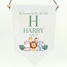 Load image into Gallery viewer, Safari Animal Pennant - Personalised