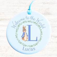 Load image into Gallery viewer, Blue Rabbit Ceramic Keepsake - Personalised