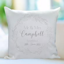 Load image into Gallery viewer, Outline Wreath Cushion- Personalised
