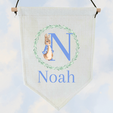 Load image into Gallery viewer, Blue Rabbit Pennant - Personalised
