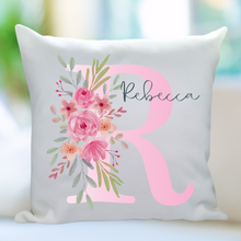 Load image into Gallery viewer, &#39;Lovely&#39; Pink Initial Cushion
