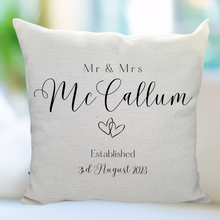 Load image into Gallery viewer, Simple Text Cushion - Personalised
